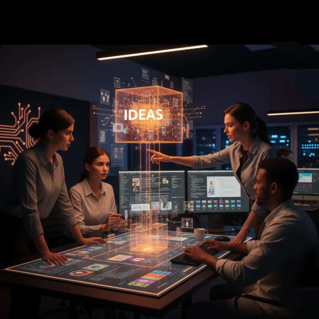 Digital marketing team collaborating on creative strategies and innovative solutions