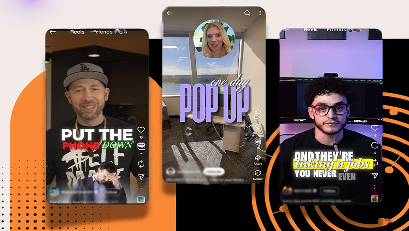 A person creating vertical video content on a smartphone